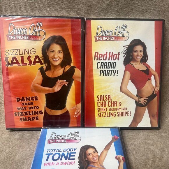 Set of (3) Dance Off The Inches DVD Dances Fitness Stella Sandoval NEW SEALED - Picture 3 of 4